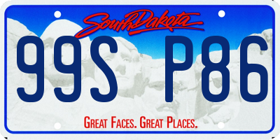 SD license plate 99SP86