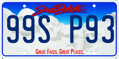SD license plate 99SP93