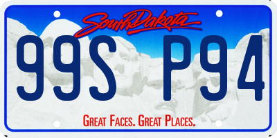 SD license plate 99SP94