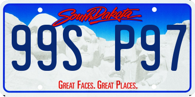 SD license plate 99SP97