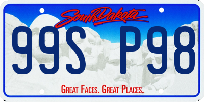 SD license plate 99SP98