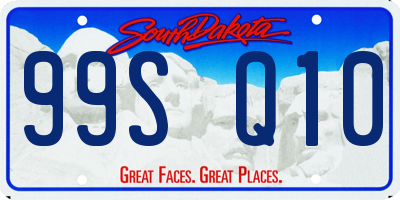 SD license plate 99SQ10