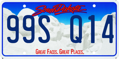 SD license plate 99SQ14