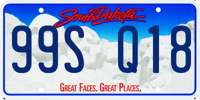 SD license plate 99SQ18