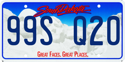 SD license plate 99SQ20