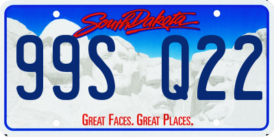 SD license plate 99SQ22