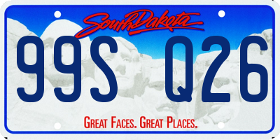 SD license plate 99SQ26