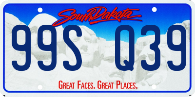 SD license plate 99SQ39