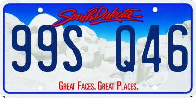 SD license plate 99SQ46