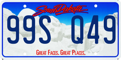 SD license plate 99SQ49
