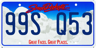 SD license plate 99SQ53