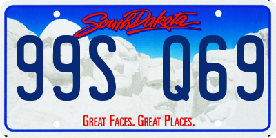 SD license plate 99SQ69