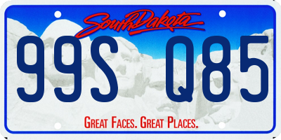 SD license plate 99SQ85