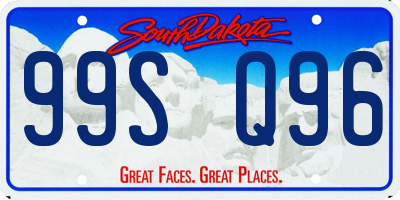 SD license plate 99SQ96