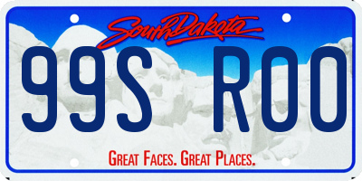 SD license plate 99SR00