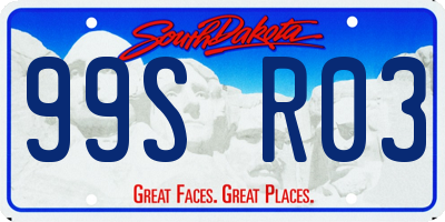 SD license plate 99SR03