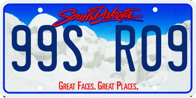 SD license plate 99SR09