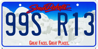 SD license plate 99SR13