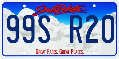 SD license plate 99SR20