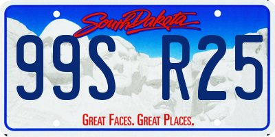 SD license plate 99SR25