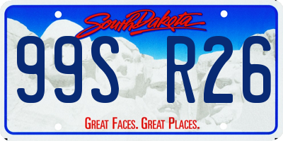 SD license plate 99SR26