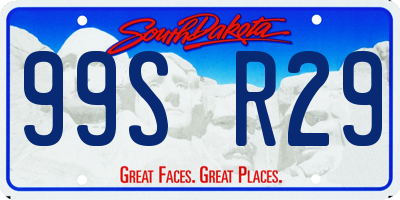 SD license plate 99SR29