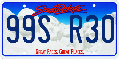 SD license plate 99SR30