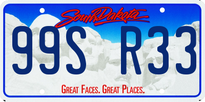 SD license plate 99SR33