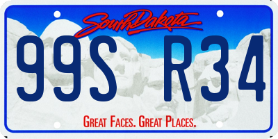 SD license plate 99SR34
