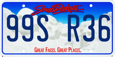 SD license plate 99SR36