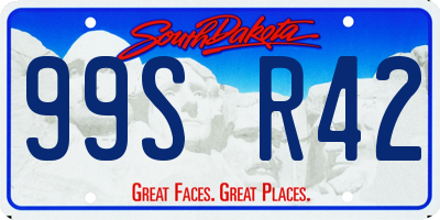 SD license plate 99SR42