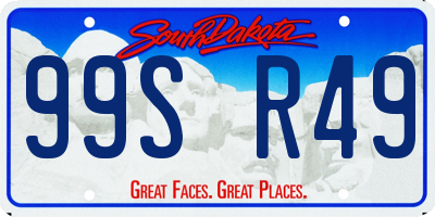 SD license plate 99SR49