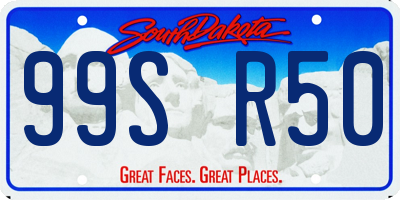 SD license plate 99SR50