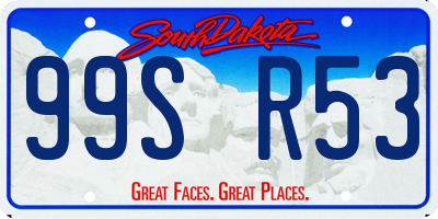 SD license plate 99SR53