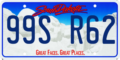 SD license plate 99SR62