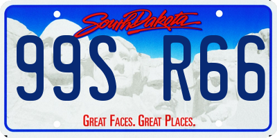 SD license plate 99SR66