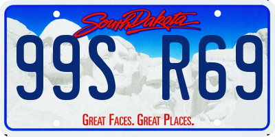 SD license plate 99SR69