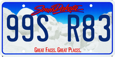 SD license plate 99SR83
