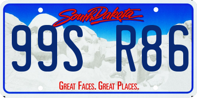SD license plate 99SR86