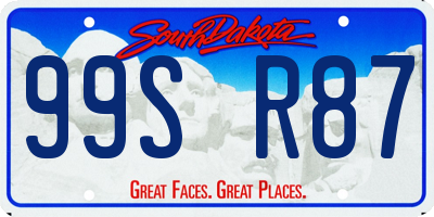 SD license plate 99SR87