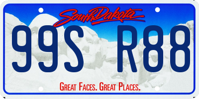 SD license plate 99SR88