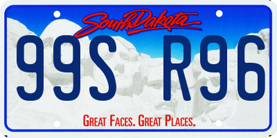 SD license plate 99SR96