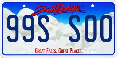SD license plate 99SS00