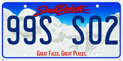 SD license plate 99SS02