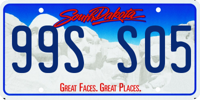 SD license plate 99SS05