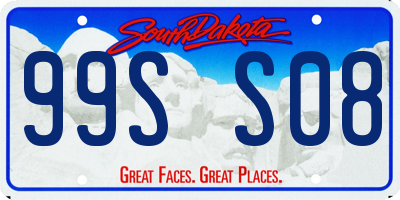 SD license plate 99SS08