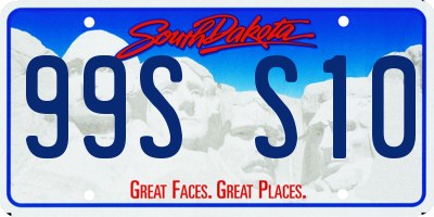 SD license plate 99SS10
