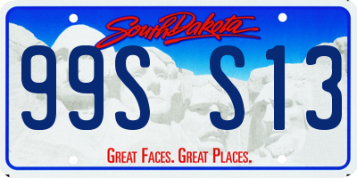 SD license plate 99SS13