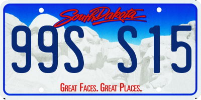 SD license plate 99SS15
