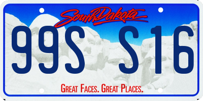SD license plate 99SS16